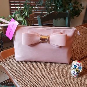 Betsey Johnson Bow Cosmetic Bag Wristlet